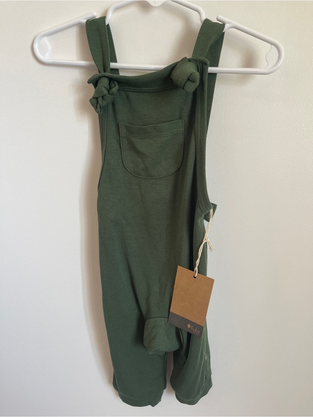 NWT Kyte Baby Green Jersey Overalls 6-12M
